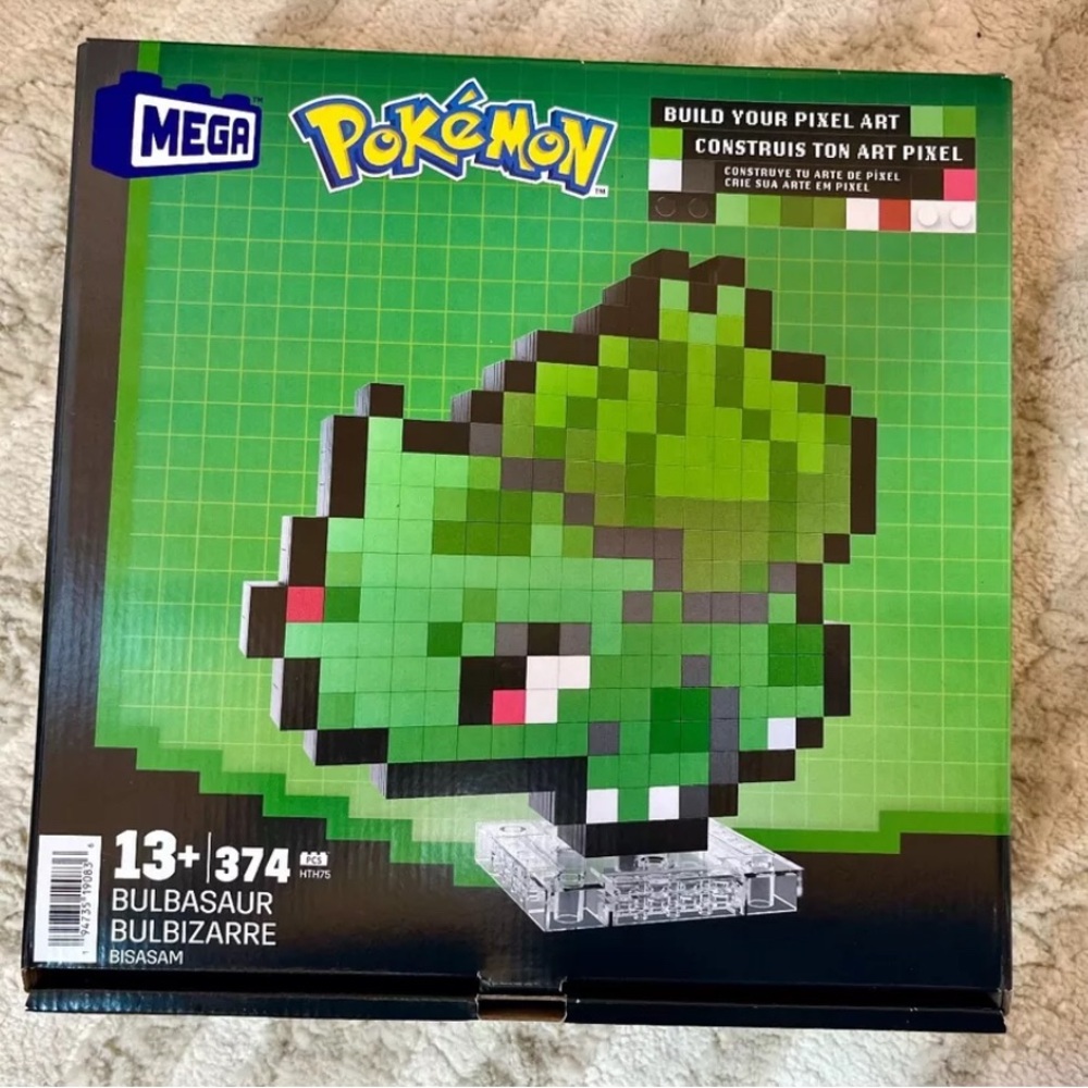 Mega Building Blocks Pokemon Pixel Art Bulbasaur  Toy Figure Brand New In Box